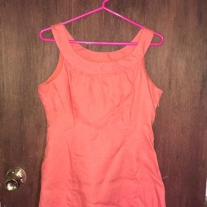 Orange linen dress